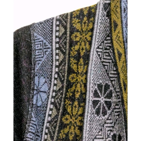 Alpaca Wool Open Front Cardigan Blue Green Medium Scottish English‎ Boho ($298) - Picture 5 of 5